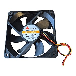Cooler 120x120x25mm 12v 0.18a Fd121225lb 3 Fios Y.s Tech
