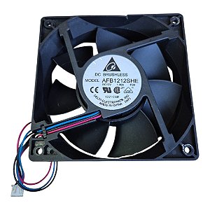 Cooler 120x120x38mm Dc12v 1.60a 4100rpm Afb1212she 3 Fios 190,48cfm