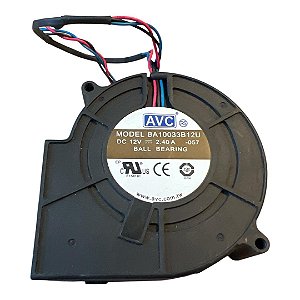 Turbo Fan 100x100x33mm 12v 2.40a Ba10033b12u 3 Fios