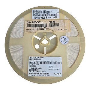 Bobina com 5000 peças Resistor Smd 0805 14k7 1%