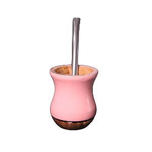 Cuia Rosa Kids + Bomba