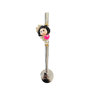 Bomba em Inox com Biscuit: Modelo Menina Preto/Nude