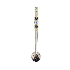 Bomba em Inox Personalizada: Modelo Pedra Azul Coração/Flor
