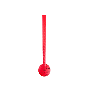 Bomba Inox Torcida 23cm: Cor Vermelho