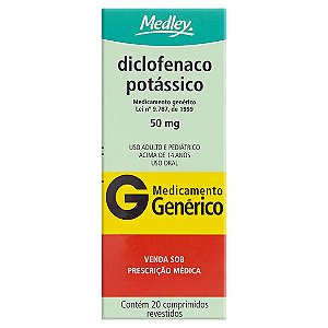 DICLOFENACO POTASSIC O G*  50MG 20CPR