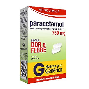 PARACETAMOL G*  750M G 20CPR