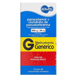 PARACETAMOL+PSDEFED G*  500/30MG 24CPR