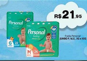 FRALDA PERSONAL BABY  PROTECT GRANDE JUMB