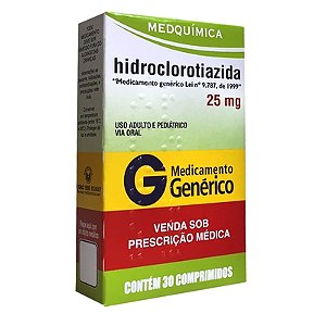 HIDROCLOROTIAZIDA G* 25MG 30CPR