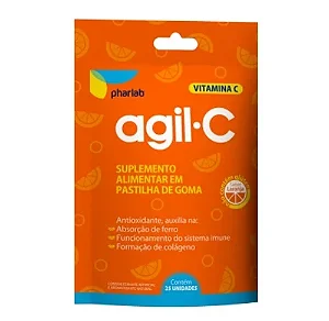 AGIL-C KIDS LARANJA  ENV 25UN 45MG PHARLA