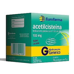ACETILCISTEINA G*  1 00MG 16ENV 5G