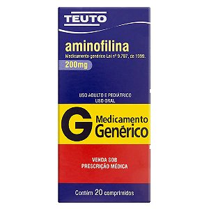 AMINOFILINA G*  200M G 20CPR