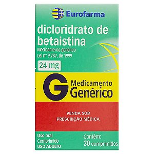 BETAISTINA DICL G* 24MG 30CPR