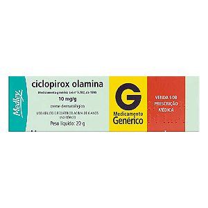 CICLOPIROX OLAMINA G*  CRE 10MG 20G