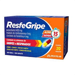 RESFEGRIPE 20CPS 400 MG+4MG MULTILAB