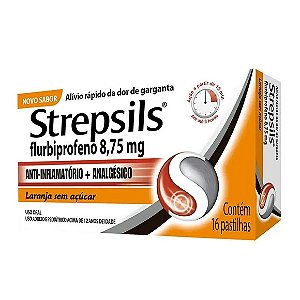 STREPSILS 8,75MG 16P AST LARANJA S/ACUCAR