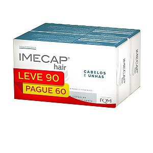 IMECAP HAIR KIT LEVE 90 PAGUE 60 CAPSULAS