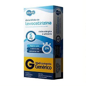 LEVOCETIRIZINA 5MG C /10 CP EMS-GENERICO