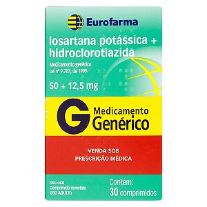 LOSARTANA POT+HCTZ G*   50/12,5MG 30CPR