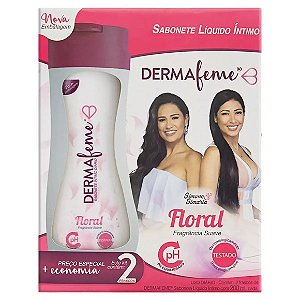 DERMAFEME KIT SAB LI Q 2X200ML FLORAL