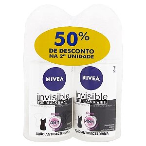 DES NIVEA ROLLON 2X5 0ML W INV BLACK WHIT