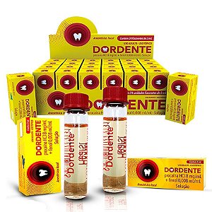 Dordente Flaconete 3ml alivia dor de dente 4 Frascos