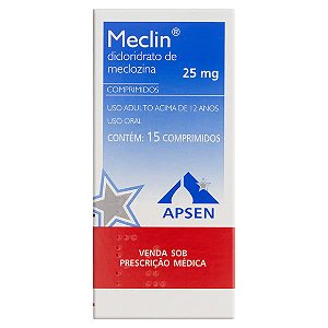 MECLIN 25MG 15CPR