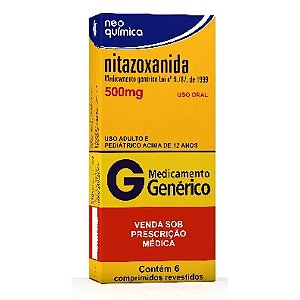 NITAZOXANIDA G*  500 MG 6CPR