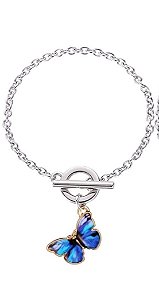 Pulseira Borboleta Azul