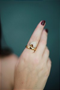 Anel Fabi Banhado a Ouro 18 K