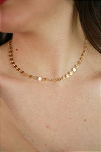 Choker Medalinhas Banhada a Ouro 18k