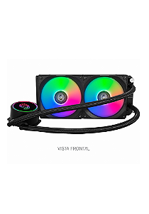 Water Cooler K-mex Wac6, 240mm, 2 Coolers, Preto Intel, AMD, Led Multicolor