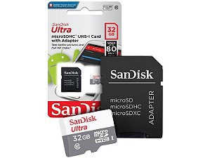 MEMORY SD CARD 32GB CLASS10 + ADAPTADOR- SANDISK