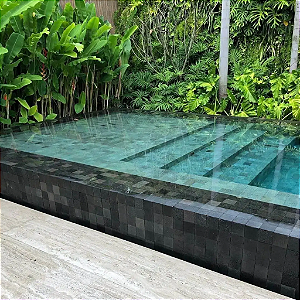 Pedra Hitam importada Revestimentos de Piscina