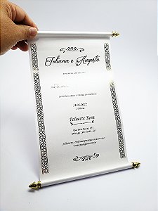 Convite Pergaminho Luxo - Folha única