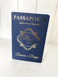 Convite Passaporte - Papel Color Plus