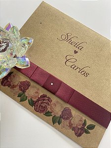 Convite Aparecida - Papel Kraft