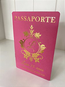 Convite Passaporte - Papel Color Plus
