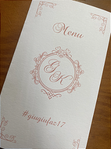 Cardápio Simples - Papel Concetto (1 dobra)