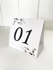 Reservado de Mesa Numerado - Papel Alvura - 8x8cm