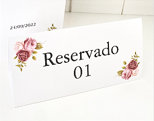 Reservado de Mesa - Papel Alvura - 16x8cm