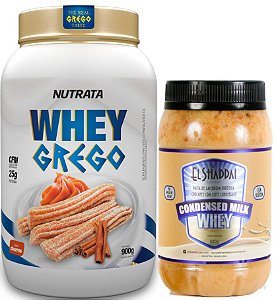 COMBO GOURMET WHEY GREGO 900 GR + PASTA DE AMENDOIM LEITE CONDENSADO