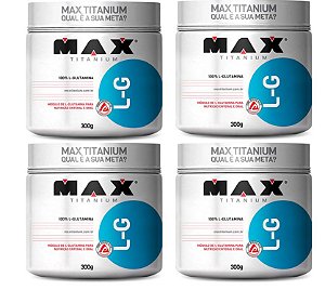 4X GLUTAMINA 300 GR (ATACADO) - MAX TITANIUM