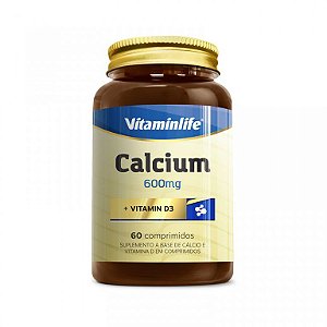 CALCIUM 600 MG + VITAMINA D3 60 CÁPSULAS - VITAMINLIFE