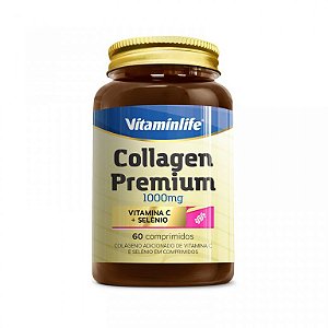 COLLAGEN PREMIUM 1000 MG VITAMINA C + SELENIO 60 CÁPSULAS - VITAMINLIFE