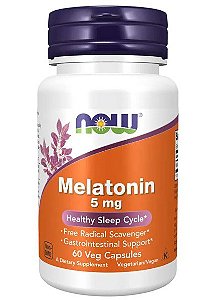 NOW FOODS - MELATONINA 5 MG 60 CÁPSULAS