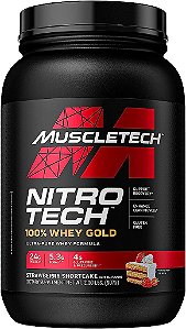 NITRO TECH 100% WHEY GOLD 907GR (BAUNILHA)  -  MUSCLETECH