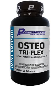 OSTEO TRI-FLEX MSM ÁCIDO HIALURÔNICO E COLÁGENO TIPO II 60 TABLETS - PERFORMANCE