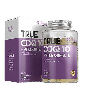 TRUE COQ10 COM VITAMINA E – 650MG – 60 CÁPSULAS – TRUE SOURCE