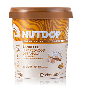 NUTDOP CREME DE AMENDOIM BANOFFEE 500G - ELEMENTO PURO